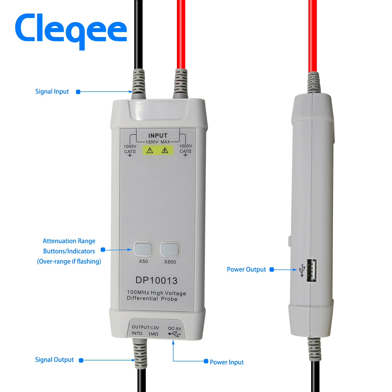 Cleqee 1300V 100MHz Oscillosco - High Voltage Differential Probe 100Mhz 1300V avis et prix